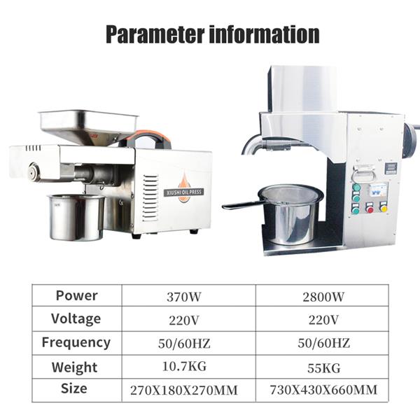 Stainless Steel Oil Press Machine