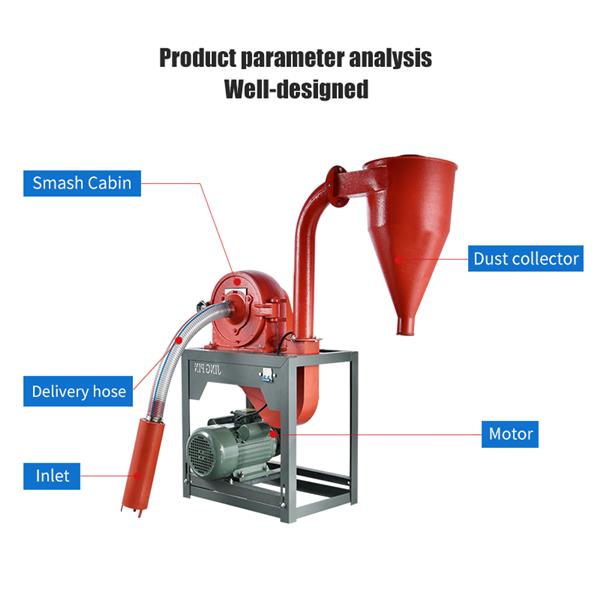 Self Suction Rice Corn Flour Mill Grain Grinder Machine